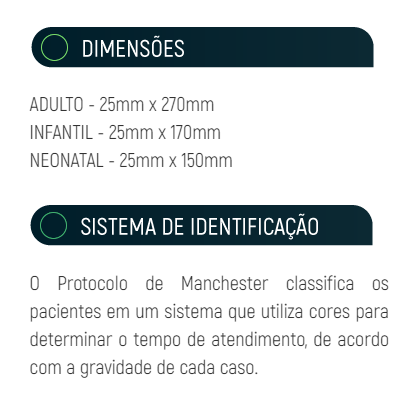 Dimenssões da Pulseira Dimenssões da Pulseira